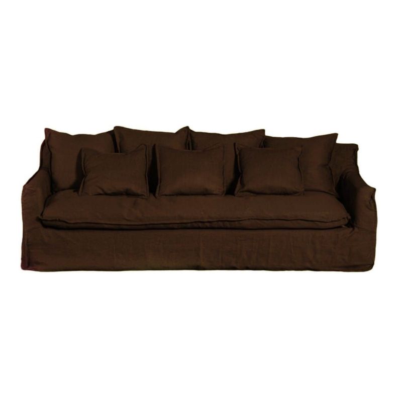 Sofa Gema 2,2 Mts Cafe con funda-0