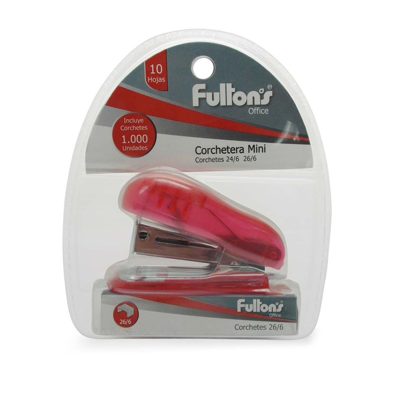 Corchetera Mini Plastico Azul 26/6, 24/6 Fultons-1
