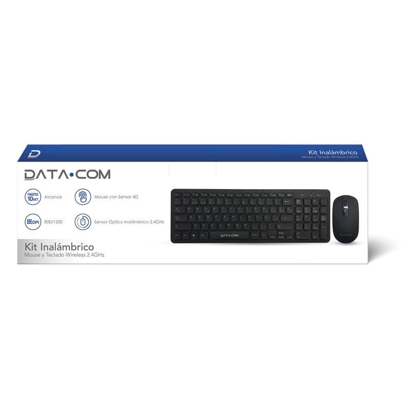 Kit Teclado Mouse Inalámbrico 2,4gh Datacom Pronobel-1
