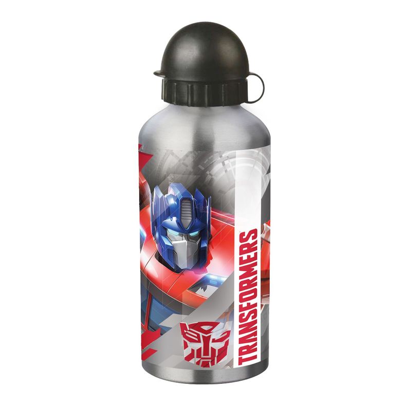 Botella Aluminio Tapa Redonda Transformers-0
