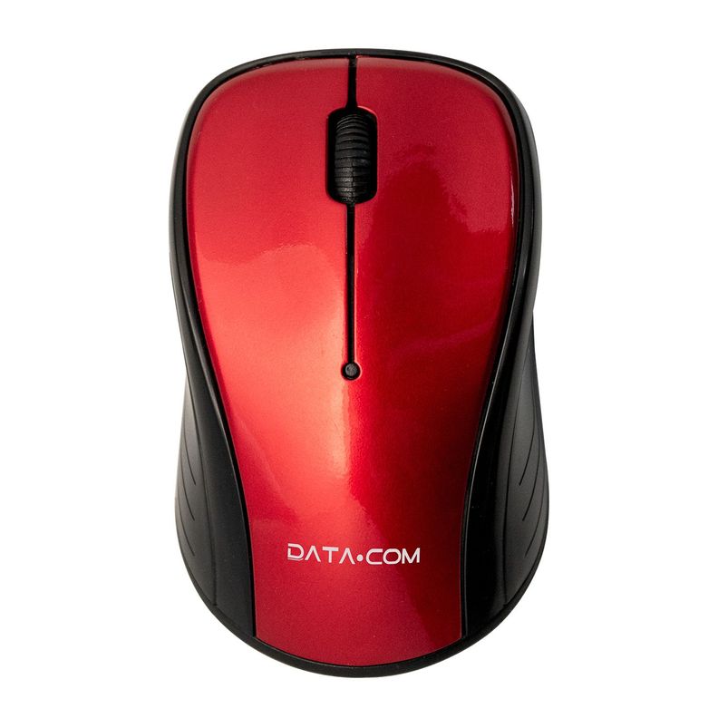 Mouse Inalámbrico Rojo 3D Datacom-1