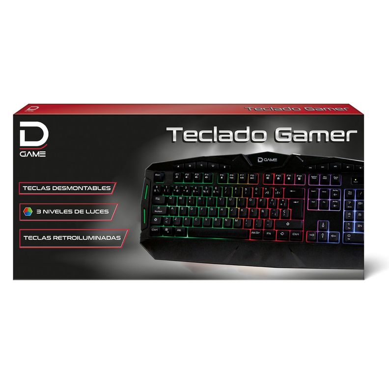 Teclado Gamer Retroiluminado USB Datacom Pronobel-0