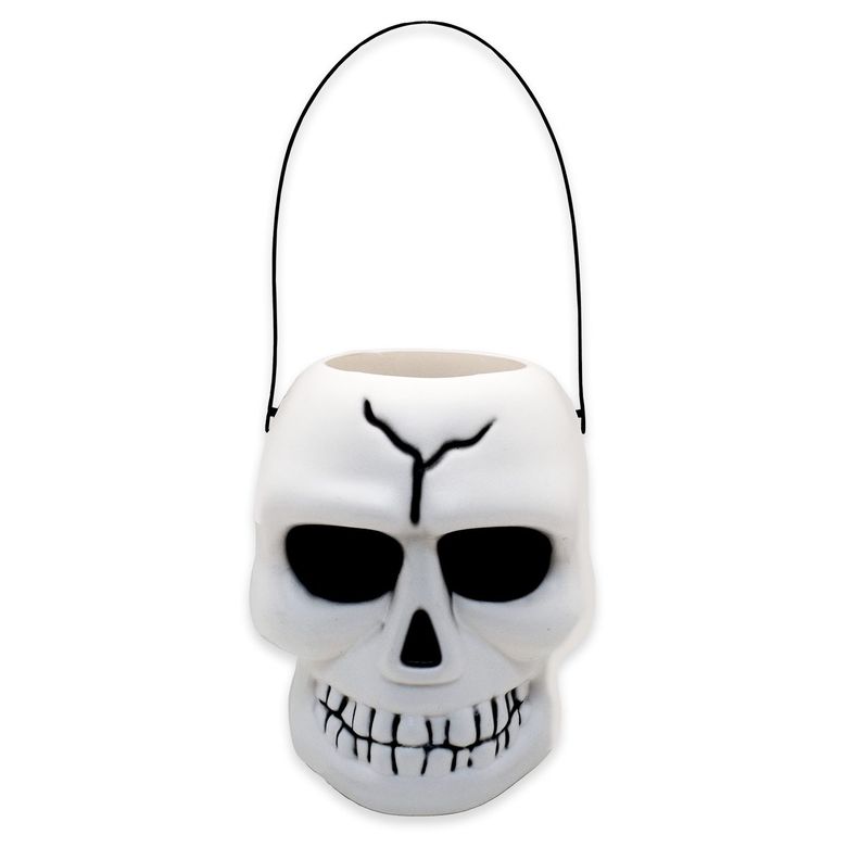 Cabeza Calavera 18 cm Con Luz y Sonido Halloween Big Party-1