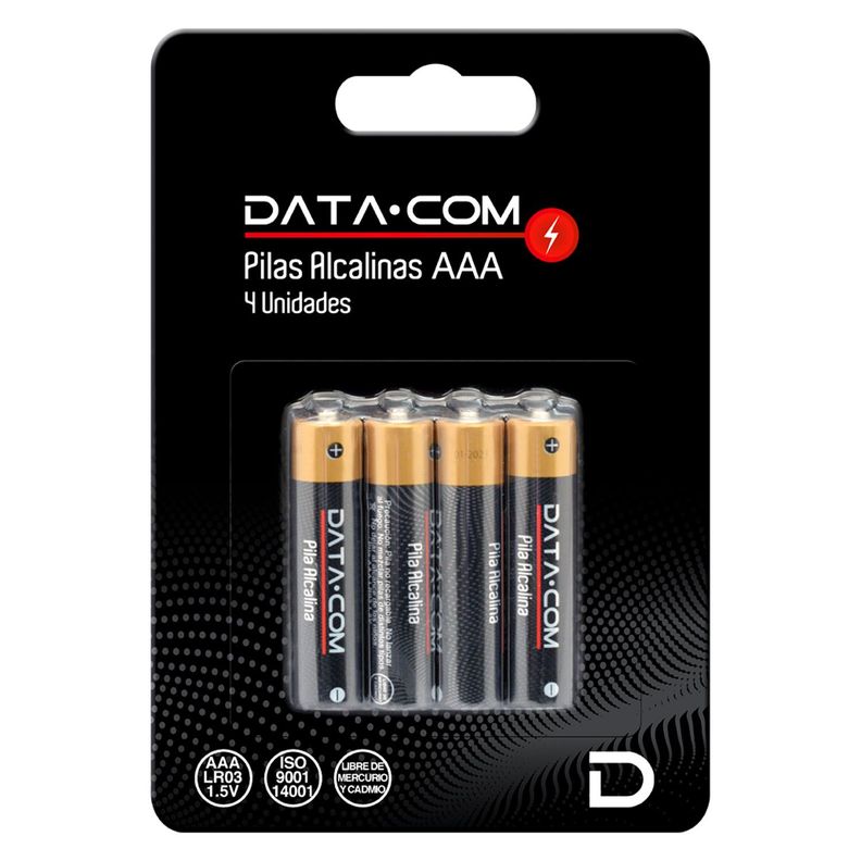 Pila Alcalina AAA Display 4 Unidades Datacom-0