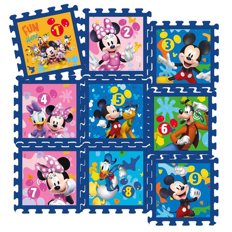 Piso Goma Eva Con Numeros 9 Piezas 30x30 Disney-1