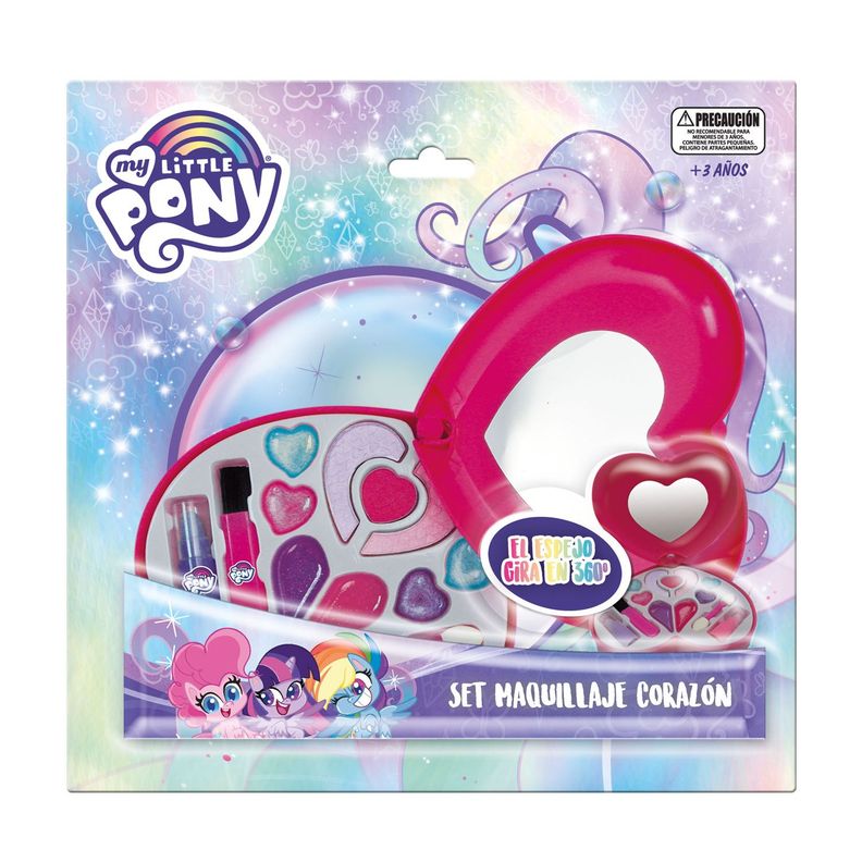 Maquillaje Corazon Con Espejo Rotatorio My Little Pony-0
