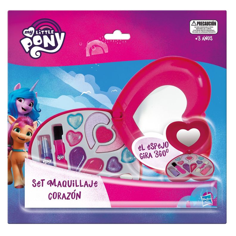 Maquillaje Corazon Con Espejo Rotatorio My Little Pony-1
