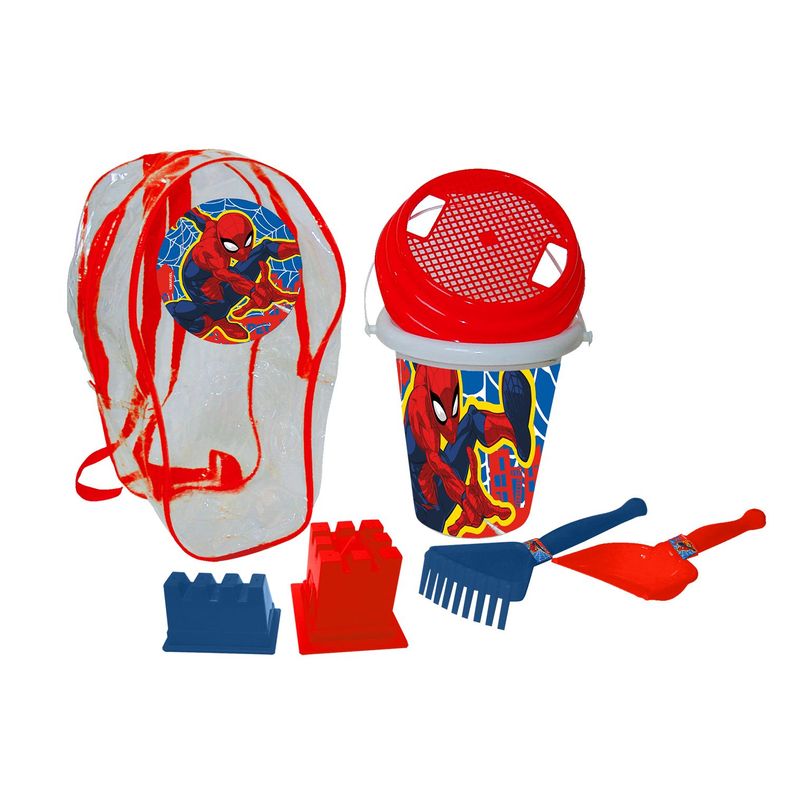 Set Mochila Con Balde Y Accesorios Spiderman Marvel-0