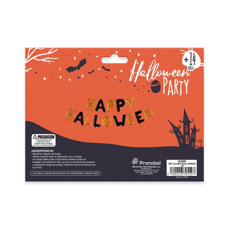 Set Globo Happy Halloween 40 cm Big Party-1