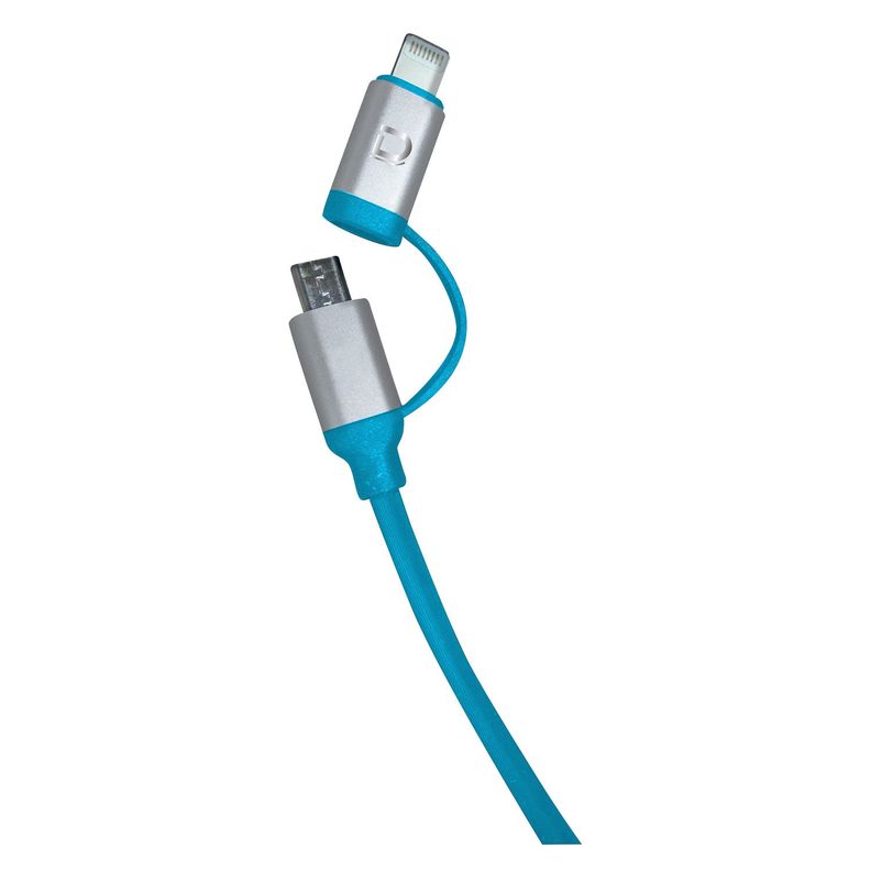 Cable Dual Micro USB + I5 2A Azul 1M Datacom Pronobel-0
