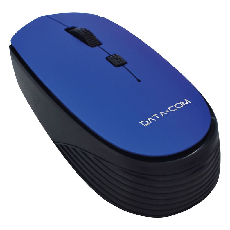 Mouse Inalámbrico 4d Uv/Rubber Azul Datacom Pronobel-1