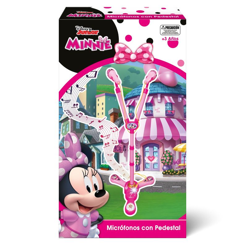 Set Microfonos Con Pedestal Minnie Disney-0