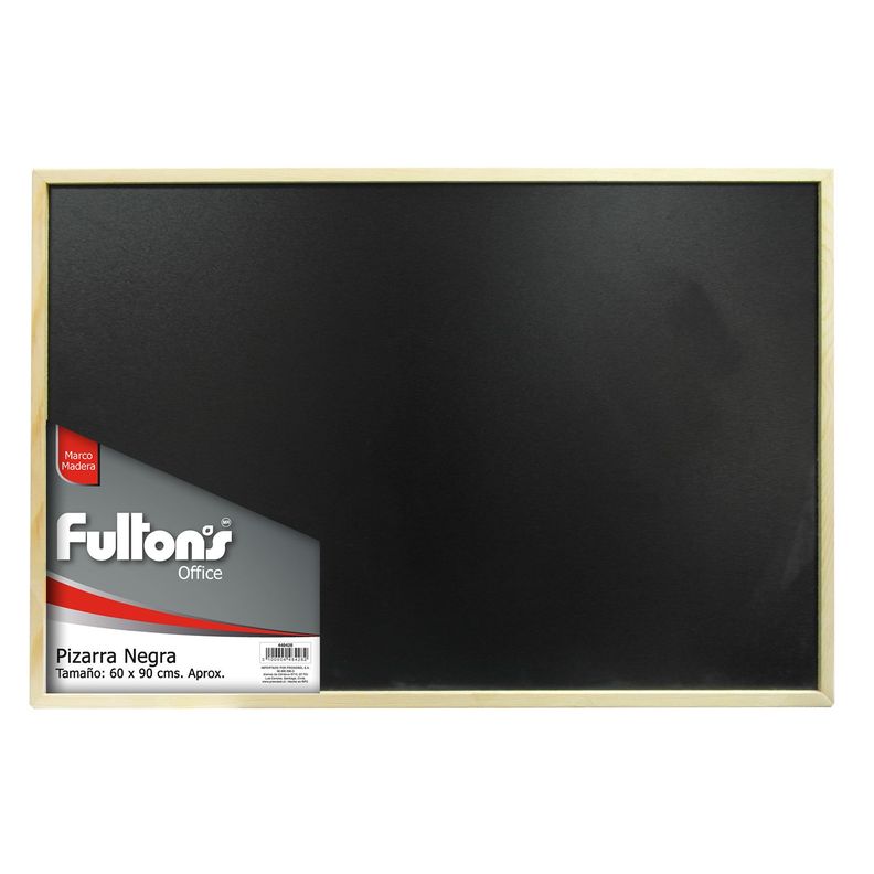 Pizarra Negra Tiza 60x90Cm Marco De Madera Fultons-0