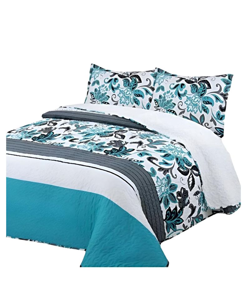 CUBRECAMA QUILT SHERPA OTOÑO INVIERNO 2 PLAZAS C21-1
