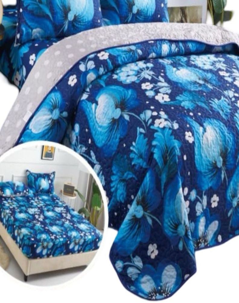 Cubrecama Quilt 5 Piezas con Sábana Incluida C1-1