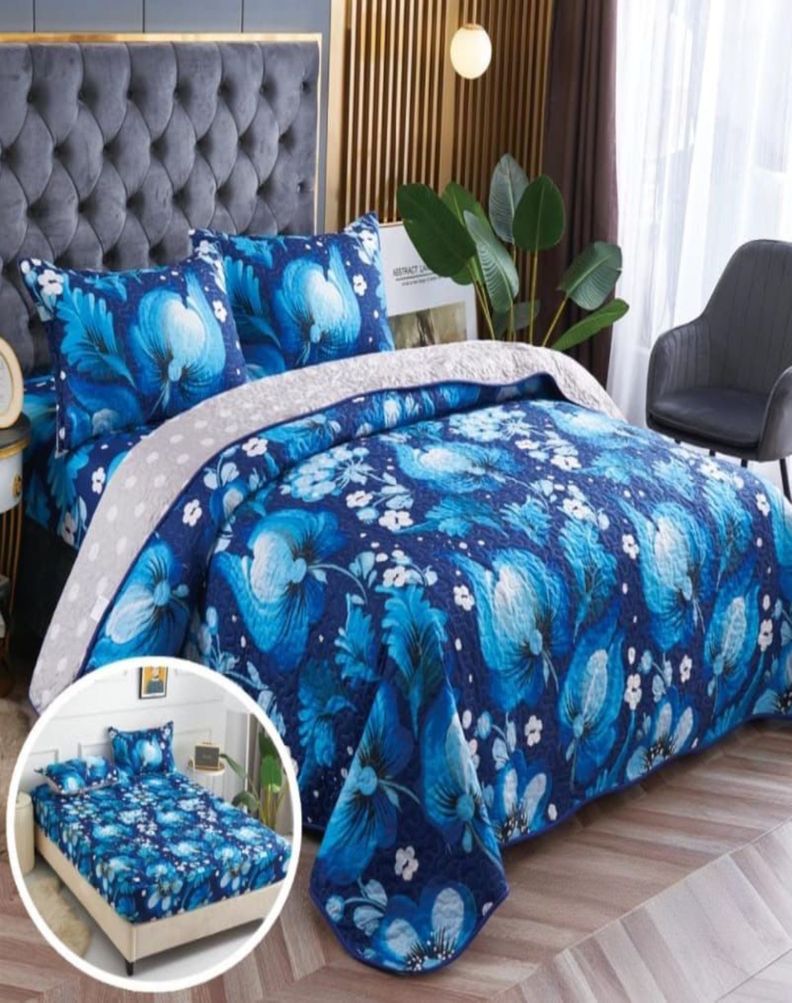 Cubrecama Quilt 5 Piezas con Sábana Incluida C1-2