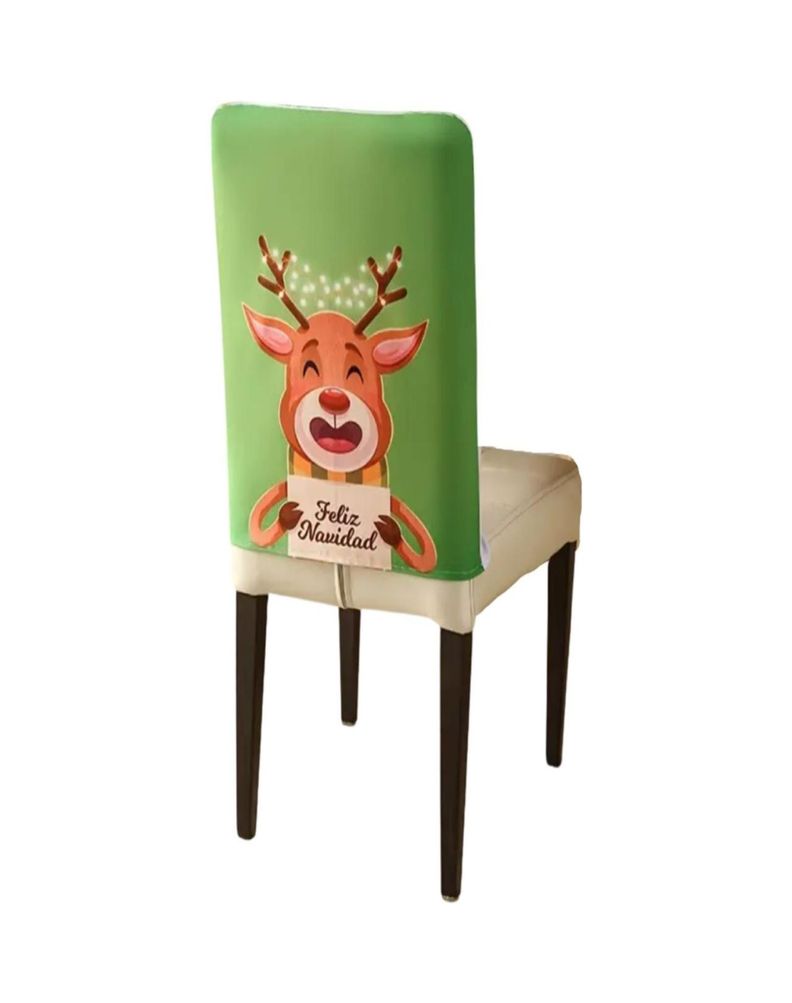 Pack 4 fundas de respaldo de sillas diseño navidad 25n1-2