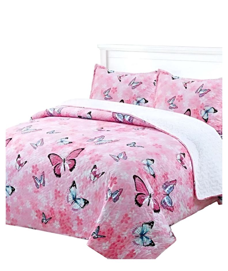 CUBRECAMA QUILT SHERPA OTOÑO INVIERNO 2 PLAZAS C28-1