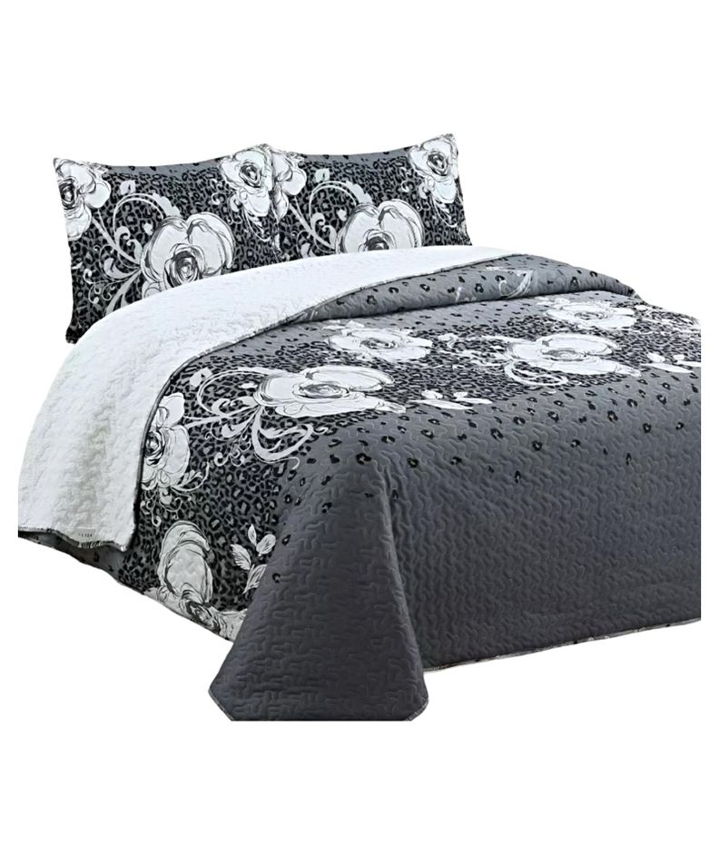 CUBRECAMA QUILT SHERPA OTOÑO INVIERNO 2 PLAZAS C34-0