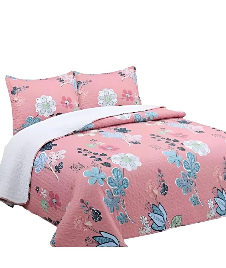 CUBRECAMA QUILT SHERPA INVIERNO PLAZA Y MEDIA C15-1