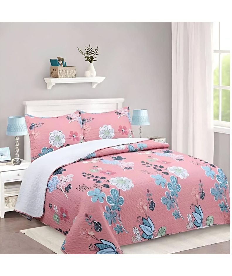 CUBRECAMA QUILT SHERPA INVIERNO PLAZA Y MEDIA C15-2