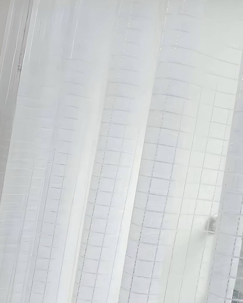 2 panel de Cortina visillo transparente con textura 140x230cm S04-2