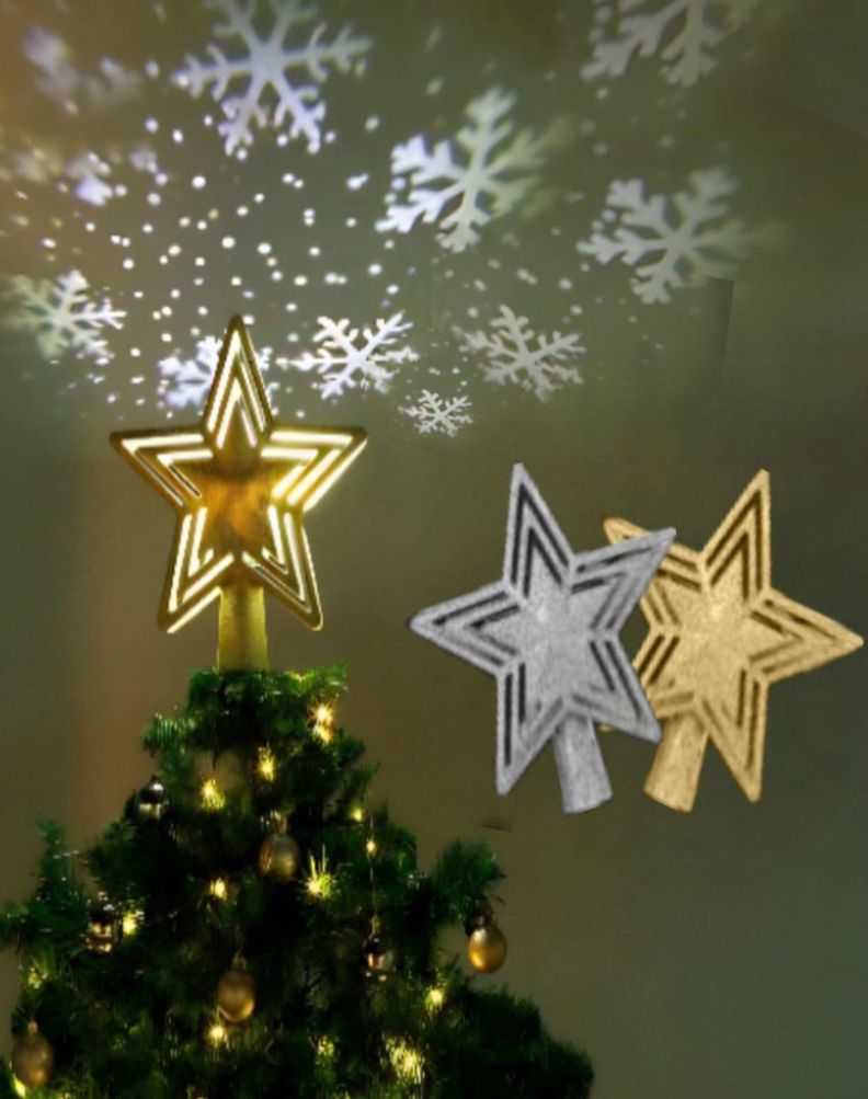 Estrella Iluminada LED Adorno Árbol Navidad Proyección 28o3-1