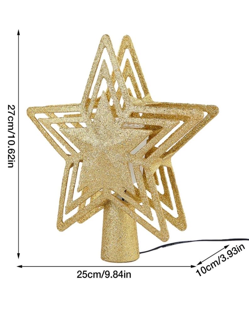 Estrella Iluminada LED Adorno Árbol Navidad Proyección 28o3-2