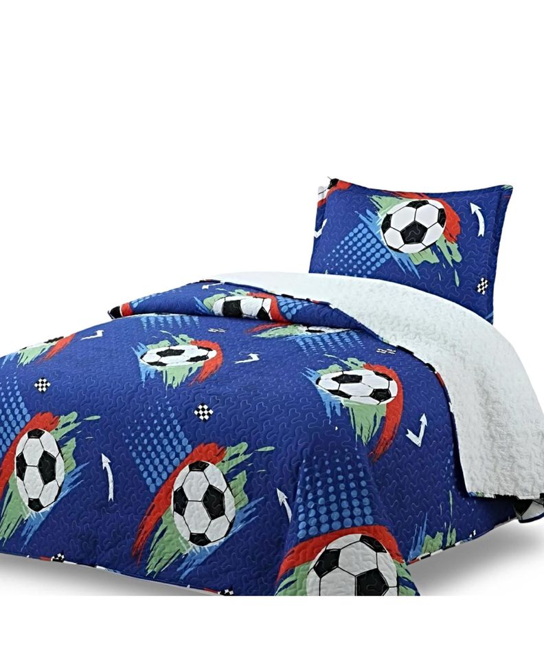 CUBRECAMA QUILT SHERPA INVIERNO PLAZA Y MEDIA C01-0