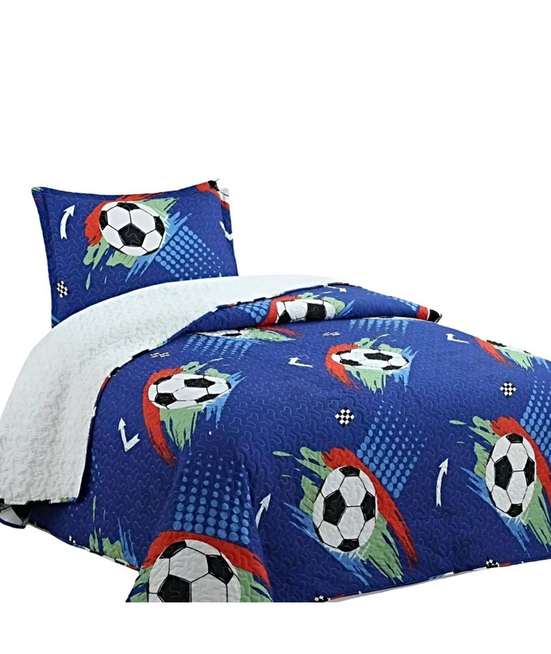 CUBRECAMA QUILT SHERPA INVIERNO PLAZA Y MEDIA C01-1