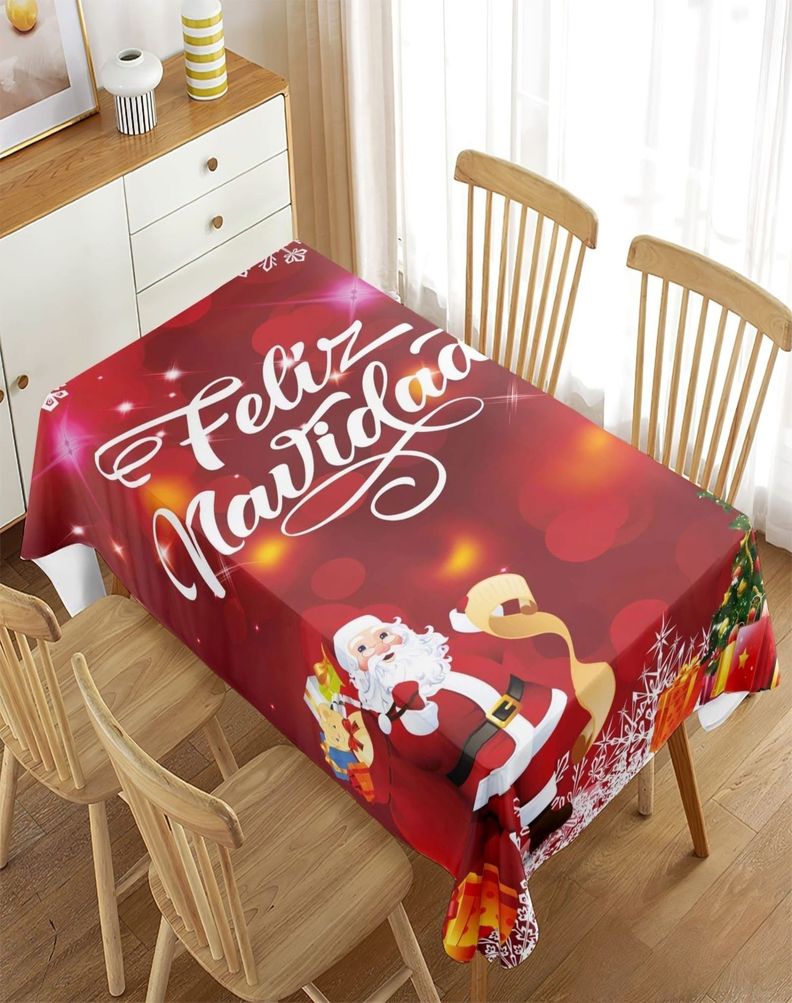 Mantel de Navidad Fechas Navideñas 140x220cm A01-2