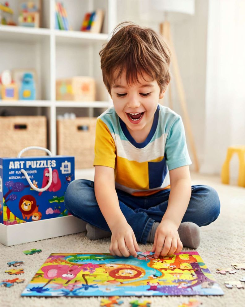 Puzzle para niños de 60 Piezas Zoologico 44cm x 31cm Mei Li Hogar