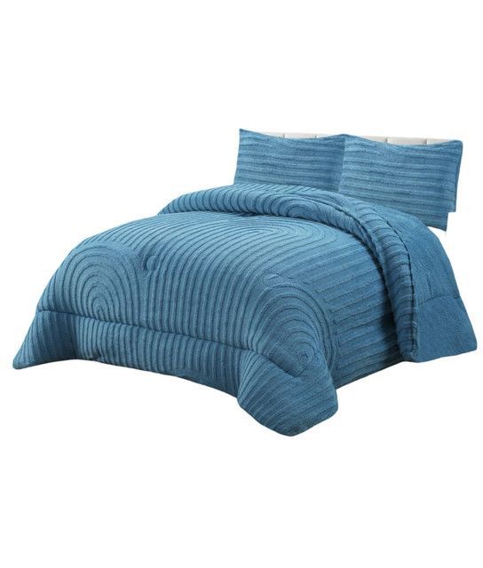 COBERTOR GRUESO PARA INVIERNO KING - SUPER KING CELESTE-1