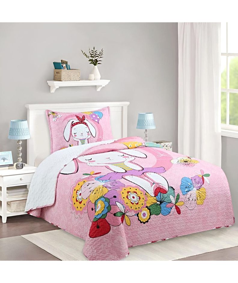 CUBRECAMA QUILT SHERPA INVIERNO PLAZA Y MEDIA C25-1