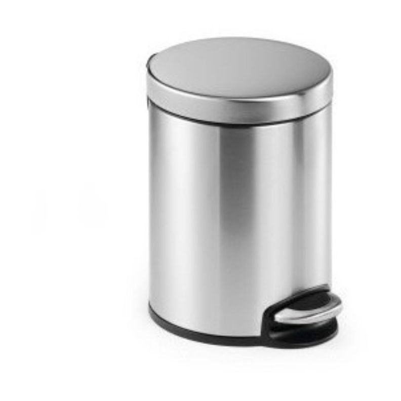 Papelero 5L Acero Inoxidable Con Pedal-0