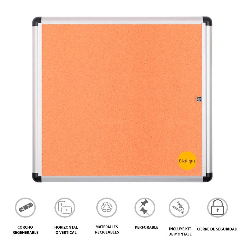 Vitrina Diario Mural Corcho 12 A4 94×98,1cm-1
