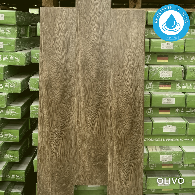 Piso Flotante Resistente al Agua 8 mm Olivo 122x20 cm / 2.44 m2 (1 Caja 10 Uni)-3