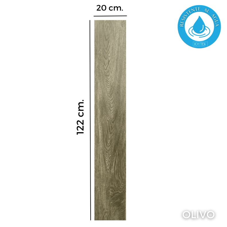 Piso Flotante Resistente al Agua 8 mm Olivo 122x20 cm / 2.44 m2 (1 Caja 10 Uni)-4