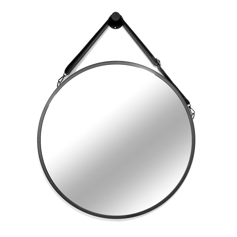 Espejo Colgante Decorativo Redondo Negro Joytek 60 cm de diámetro-0
