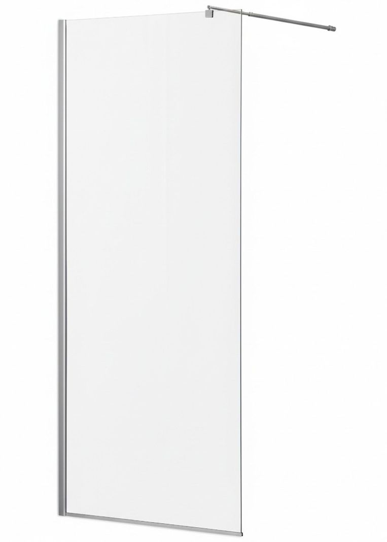 MAMPARA FIJA DE BAÑO RECTA 190X90 TRANSPARENTE 8MM