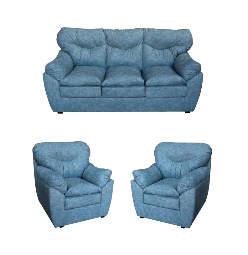 JUEGO LIVING BELEN 3.1.1 PU AURIS AZUL Azul Marino