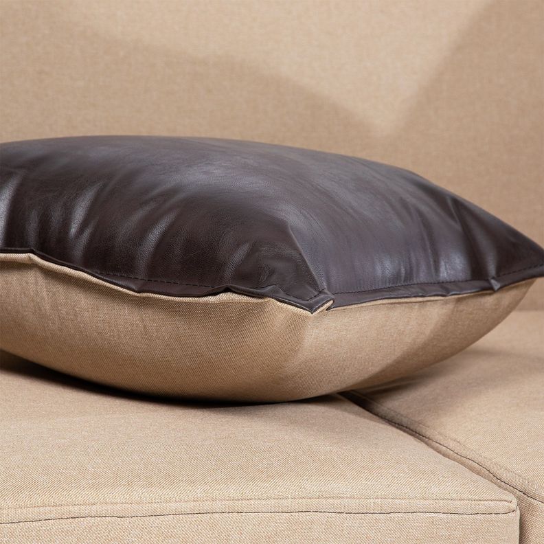 SOFA PARIS 2 POUF PU CAFE BEIGE-5
