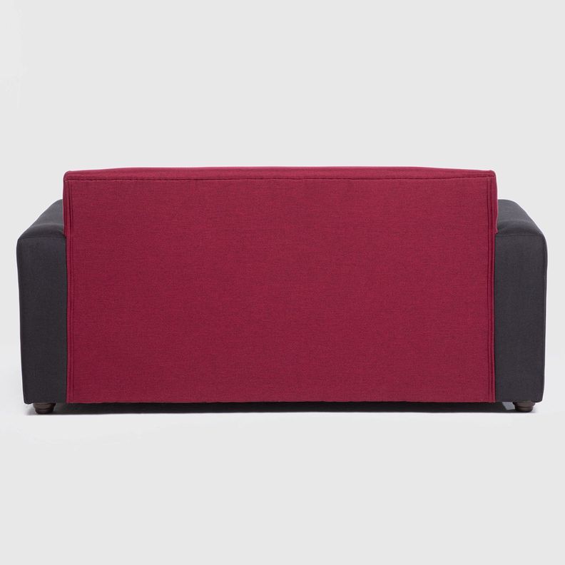 SOFA PARIS 2 POUF NEGRO ROJO-4