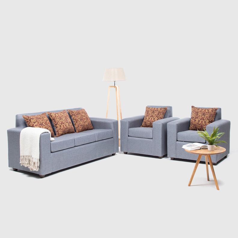JUEGO LIVING PARIS 3.1.1 TELA GRIS -0