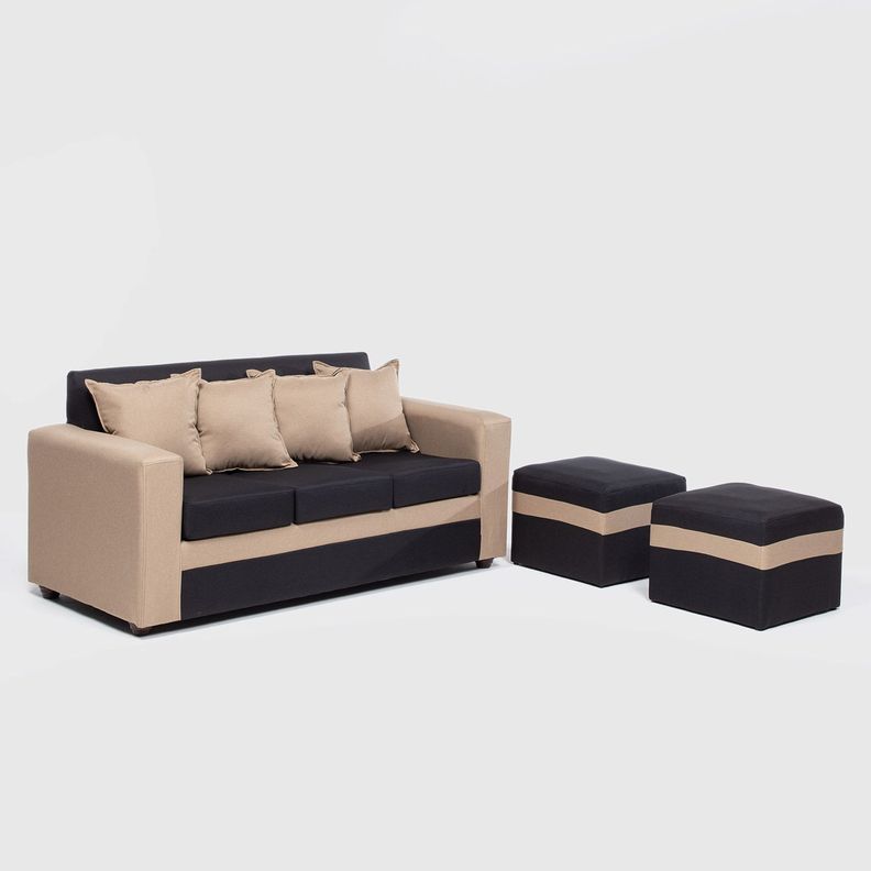 SOFA PARIS 2 POUF BEIGE NEGRO-1