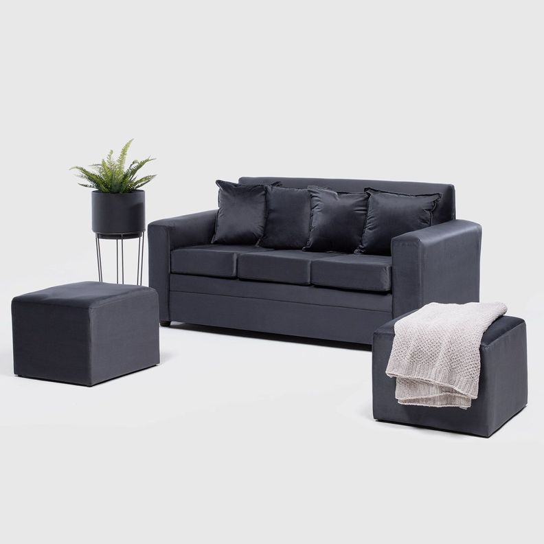 SOFA PARIS + 2 POUF FELPA -1