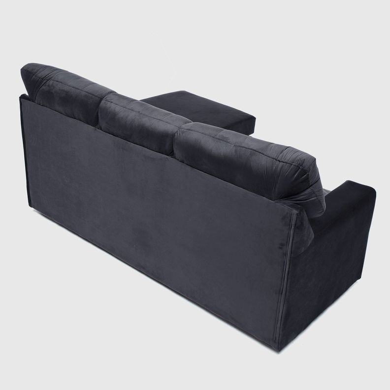 SECCIONAL ITALIA REVERSIBLE FELPA NEGRO-4