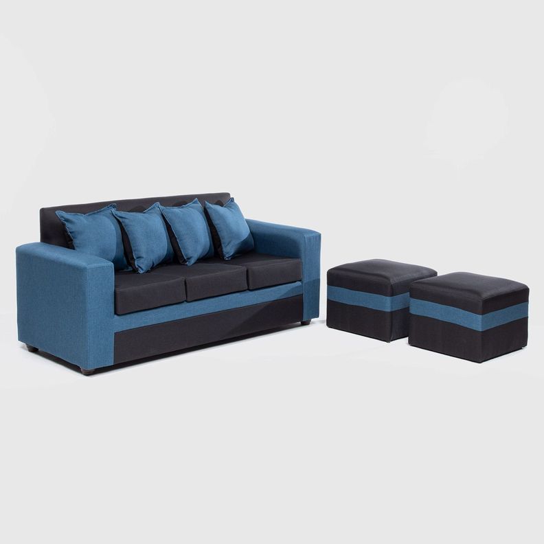 SOFA PARIS 2 POUF AZUL NEGRO-1