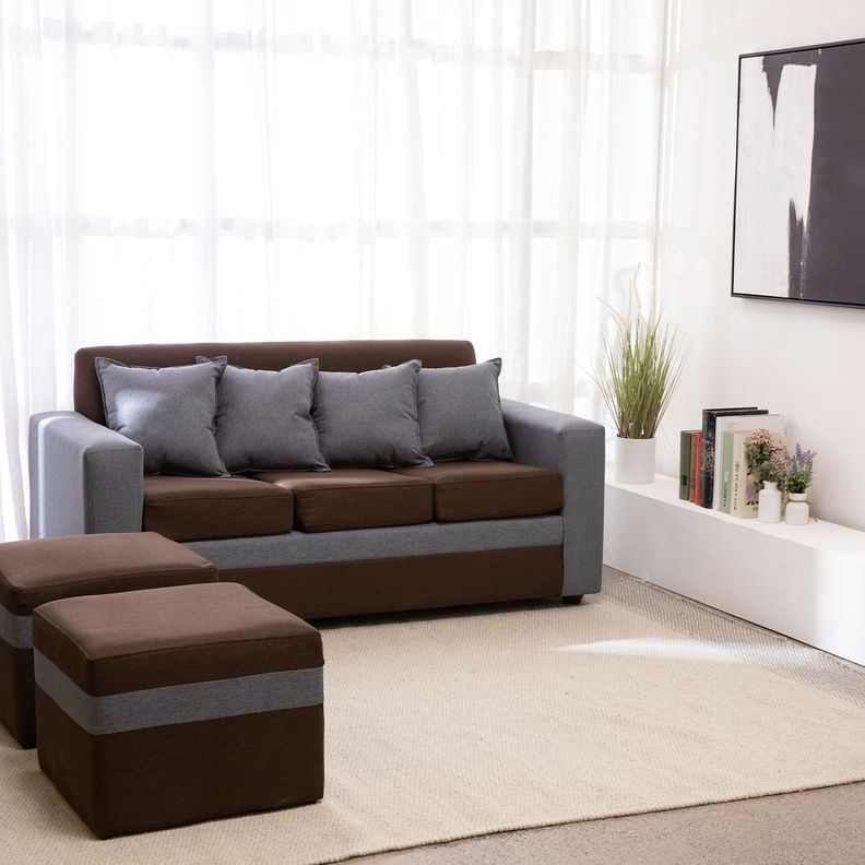 SOFA PARIS 2 POUF GRIS CAFE -2