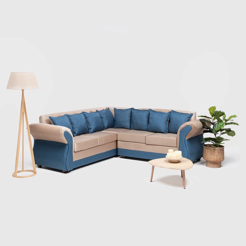 SOFA SECCIONAL NEW IRLANDA BI BEIGE AZUL